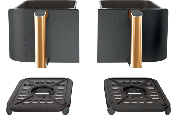 Kitcherio Foodi MAX Dual Zone Heißluftfritteuse, 9,5L Airfryer, 2 Fächer, mit Zange, Antihaftbeschichtung, spülmaschinenfeste Körbe, 6-in-1, Amazon Exklusiv, Kupfer/Schwarz, AF400EUCP – Bild 3